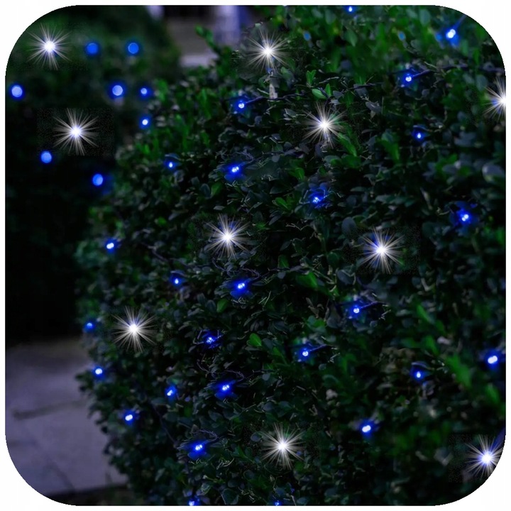 LAMPKI CHOINKOWE NIEBIESKIE 300 LED FLASH WEW/ZEW 22M ŚWIĄTECZNE NA CHOINKĘ