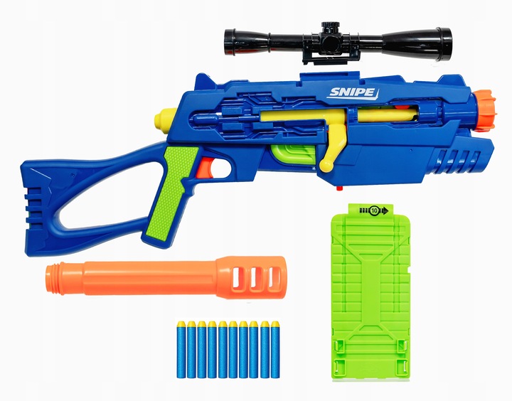 SNAJPERKA SNIPE PISTOLET KARABIN SNAJPERSKI PLUS STRZAŁKI NERF zestaw