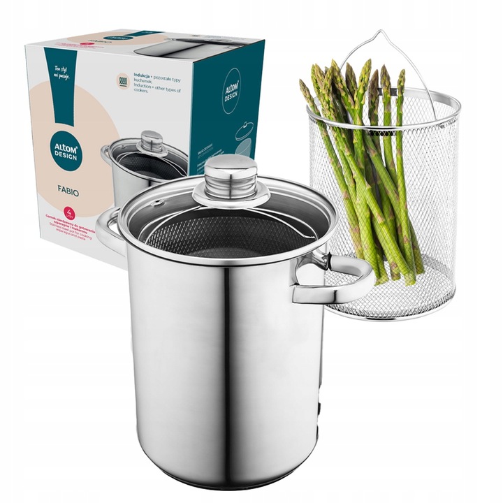 Garnek do gotowania spaghetti makaronu wysoki i SITKO Altom 4L INDUKCJA GAZ