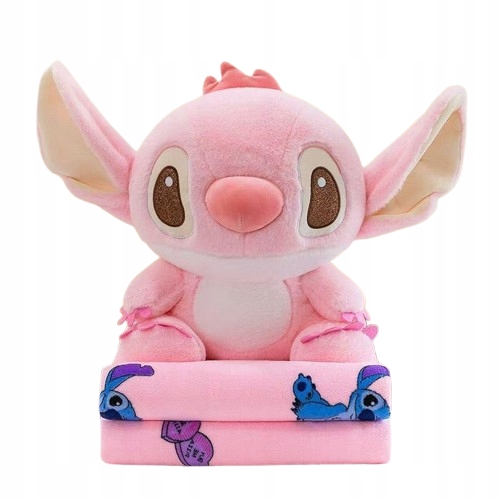 DUŻA MASKOTKA STITCH + KOC 160x100 cm PRZYTULANKA PREZENT DLA DZIECKA STICZ