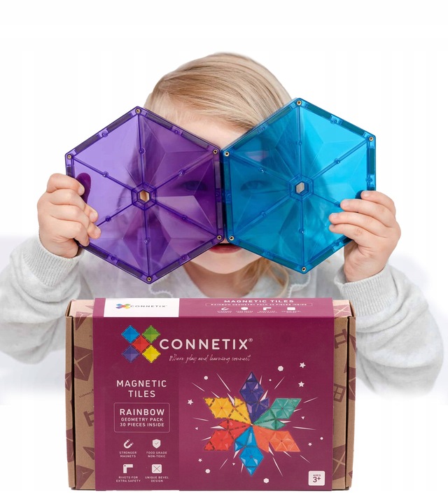 Connetix 30 el. klocki magnetyczne Geometry Pack geometryczne