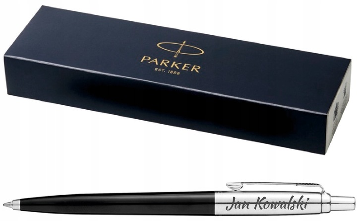 Długopis parker jotter z grawerem na prezent z własnym napisem logo tekstem