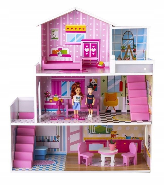 DREWNIANY DOMEK DLA LALEK