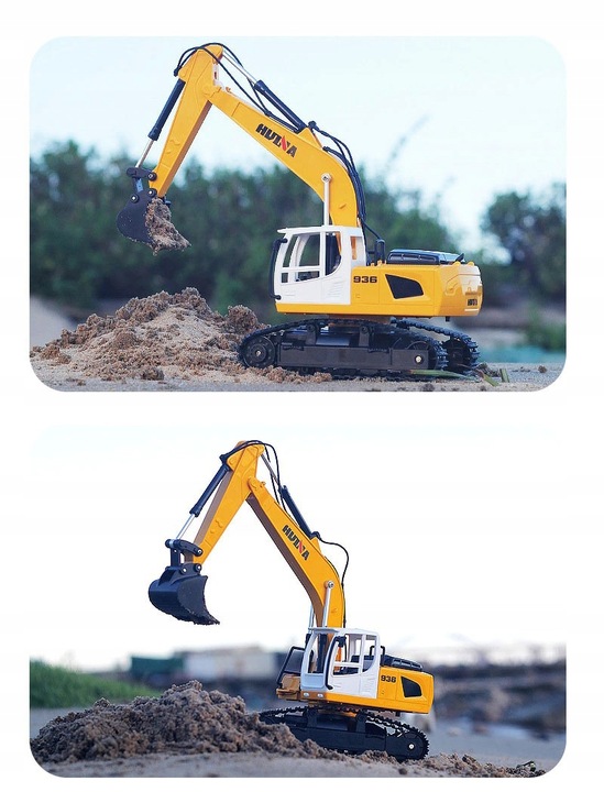 KOPARKA RC POJAZD BUDOWLANY ZDALNIE STEROWANA PREZENT DLA DZIECI PILOT RC