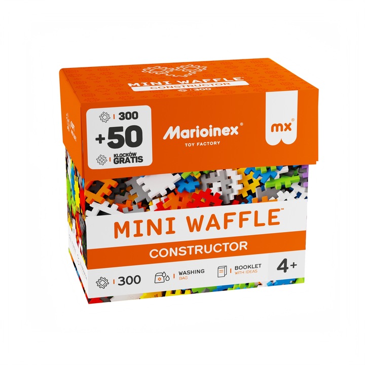 Klocki Marioinex Mini Waffle Konstruktor 300 elementów + 50