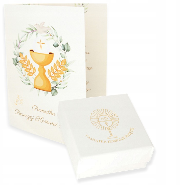 Złoty Łańcuszek z Medalikiem 925/585 Matka Boska na Komunię Chrzest