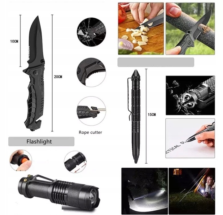 MEGA WOJSKOWY ZESTAW SURVIVALOWY TORBA APTECZKA XL