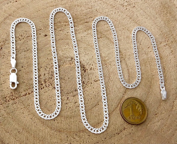 ŁAŃCUSZEK SREBRNY MĘSKI ROMBO 030/50cm SREBRO 925 DLA NIEGO NA PREZENT