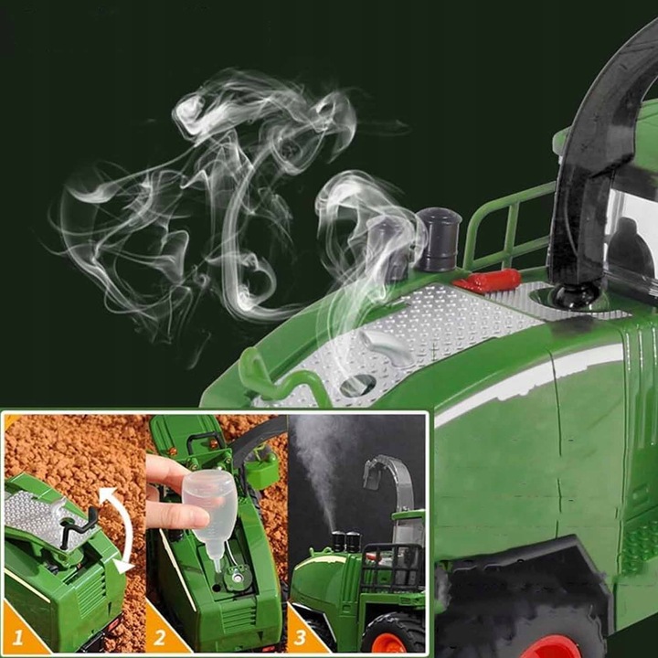 KOMBAJN ZBOŻOWY Z PILOTEM 2,4 GHZ I AKUMULATOREM IDEALNY HARVESTER TRAKTOR