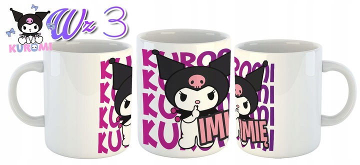 ZESTAW KOSZULKA KUBEK IMIĘ KUROMI ONEGAI MY MELODY PREZENT URODZINY MIKOŁAJ