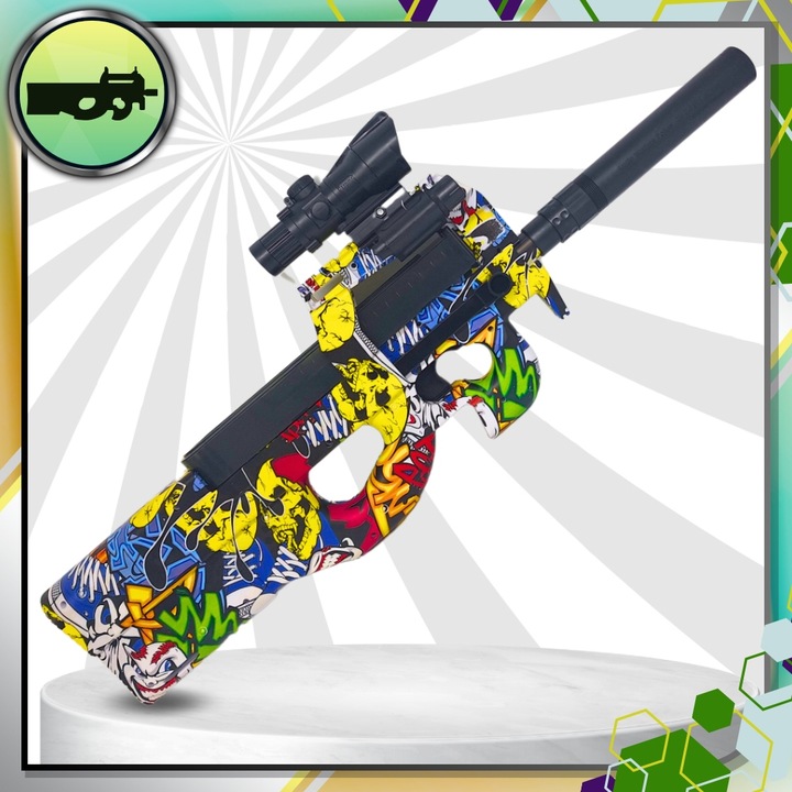 _ P90 PISTOLET KARABIN AUTOMAT NA KULKI ŻELOWE_