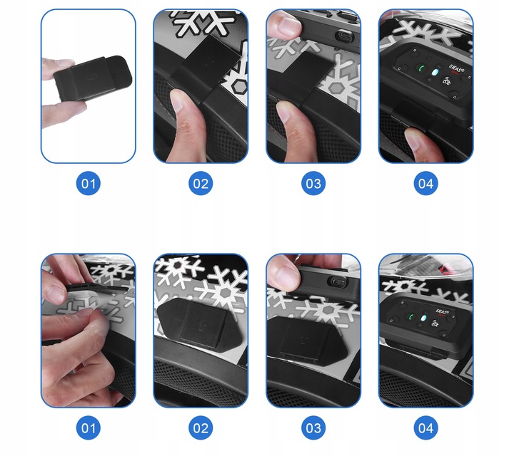 INTERKOM INTERCOM MOTOCYKLOWY EJEAS V6 PRO+ NOWA WERSJA 2024 1200M