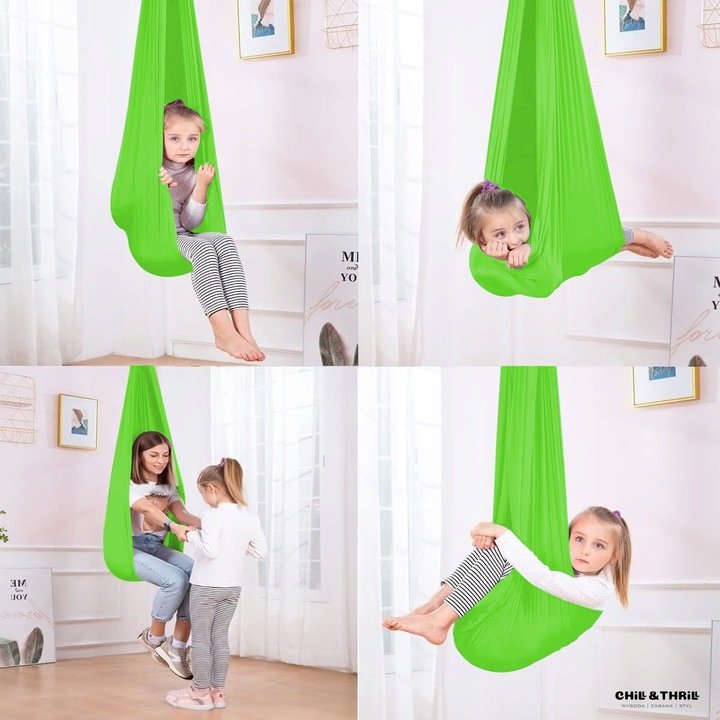 HUŚTAWKA DLA DZIECI HAMAK CHUSTA SENSORYCZNA AKROBATYCZNA JOGA + MOCOWANIE