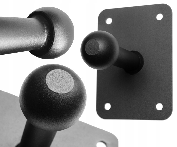 Wieszak do platform rowerowych ścienny kula PEŁNA, toczona CNC