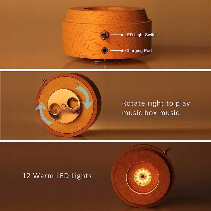 Kryształowa kula pozytywka, obracana o 360°