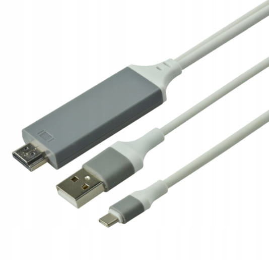 Adapter przejściówka Konwerter Kabel Lightning HDMI FHD USB iPhone iPad