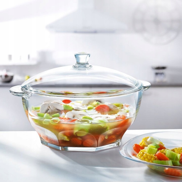 Waza przezroczysta z pokrywką Granity 2,5 l LUMINA