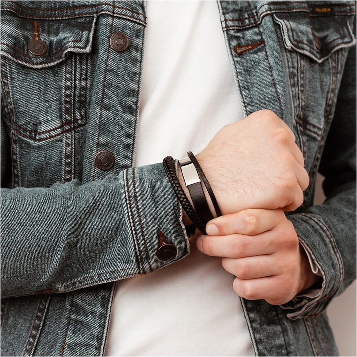 Bransoletka dla Syna z grawerem Prezent na Dzień Dziecka pleciona BLINGART