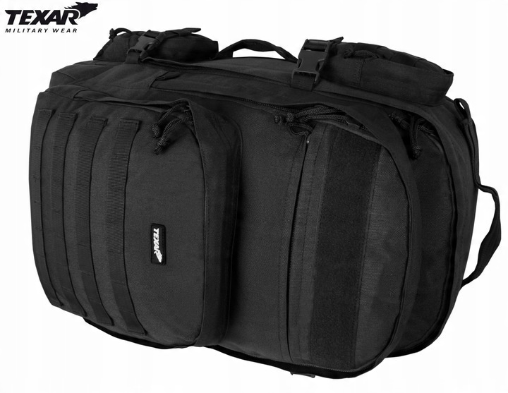 Plecak Turystyczny Taktyczny Wojskowy Duży GRIZZLY TEXAR 65L MOLLE CZARNY