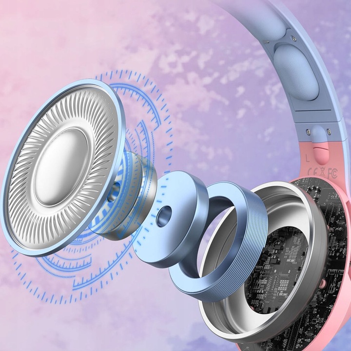 ONIKUMA K9 KOCIE USZY SŁUCHAWKI GAMINGOWE NAUSZNE PRZEWODOWE Z MIKROFONEM