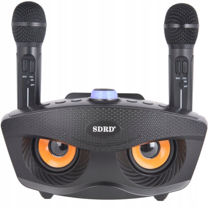 KARAOKE BEZPRZEWODOWY ZESTAW GŁOŚNIK 2 MIKROFONY BLUETOOTH NA IMPREZY SUPER