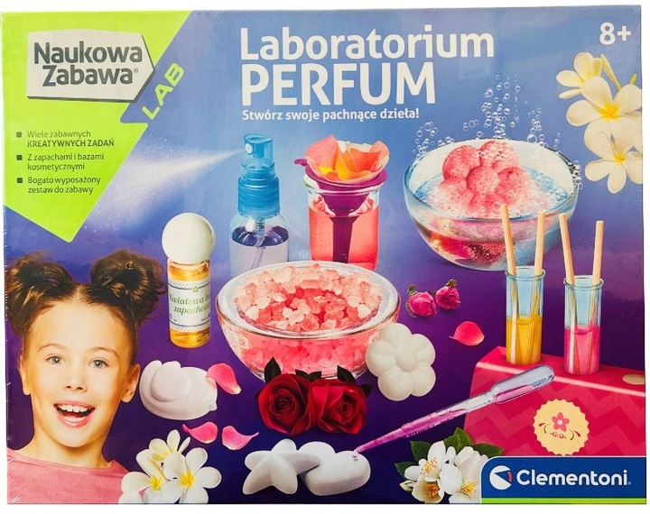 LABORATORIUM PERFUM ZAPACHÓW DIY ZESTAW NAUKA ZABAWA DLA DZIECI CLEMENTONI