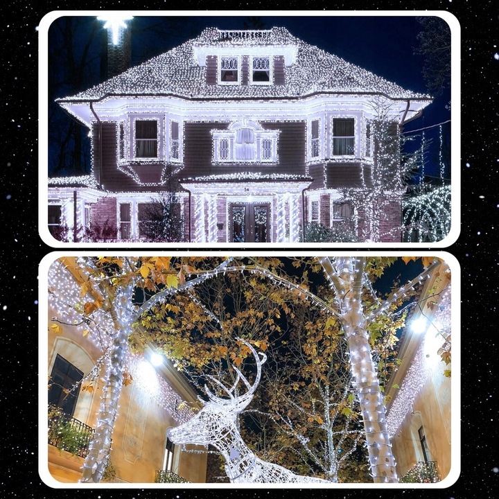 LAMPKI CHOINKOWE ŚWIĄTECZNE 1000LED ZEWNĘTRZNE WEWNĘTRZNE BIAŁE ZIMNE 68M