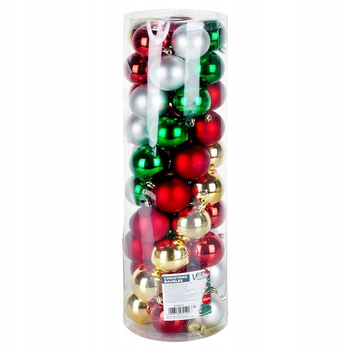 50x Bombki CHOINKOWE świąteczne nietłukące KOLOROWE zestaw bombek choinkę