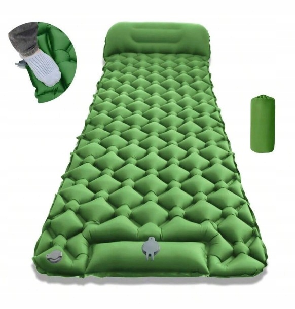 MATA SAMOPOMPUJĄCA KARIMATA 200cm MATERAC LEKKI SAMOPOMPUJĄCY DO NAMIOTU