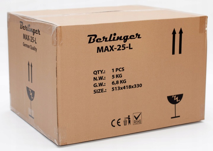 MINI PIEKARNIK ELEKTRYCZNY WOLNOSTOJĄCY 25L BERLINGER GRILL ROŻNO PRZENOŚNY