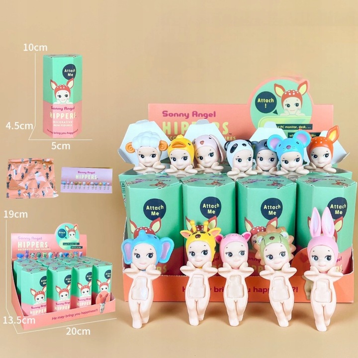 SONNY ANGEL HIPPERS MINI LALECZKA NA TELEFON OZDOBA ZWIERZĄTKA RODZAJE