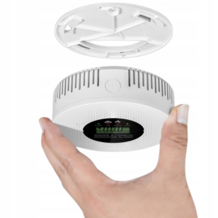 Czujnik Czadu i Dymu Detektor Tlenku Węgla Certyfikowany
