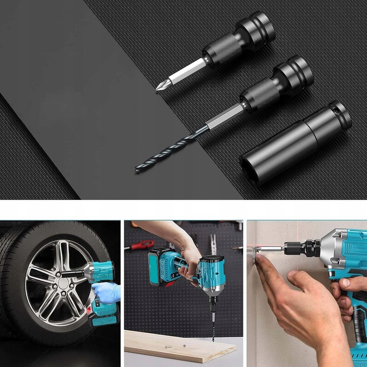 Wkrętarka Udarowa 21V 4000mAh z LED i Automatycznym Stopem