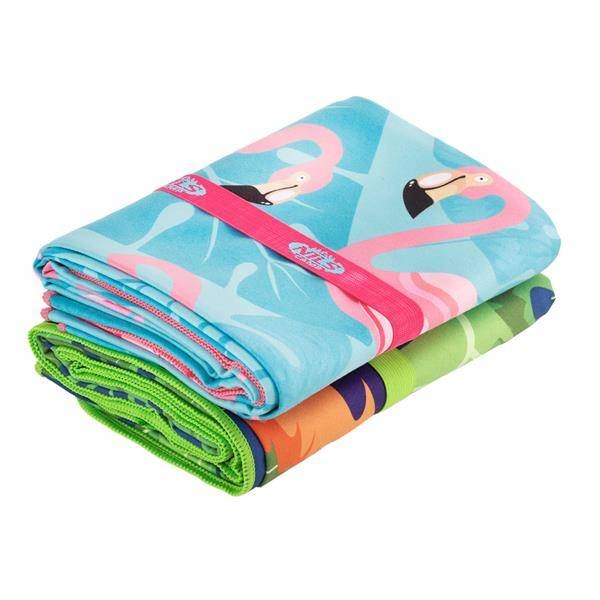 FLAMING RĘCZNIK Z MIKROFIBRY 160X80 cm NILS CAMP na plażę piknik urlop