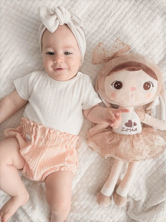 Lalka Metoo z metryczką - PREZENT NA ROCZEK DLA DZIEWCZYNKI maskotka królik