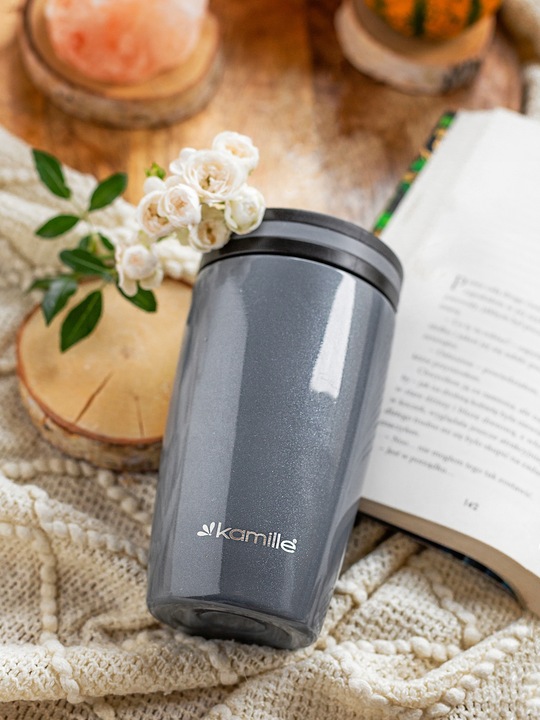 KUBEK TERMICZNY TERMOS BUTELKA BIDON NA KAWĘ HERBATĘ SZCZELNY 320ml KAMILLE