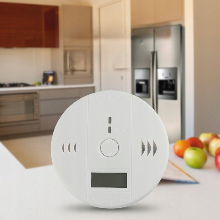 CZUJNIK CZADU TLENKU WĘGLA LCD DETEKTOR CO ALARM WYKRYWACZ BEZPRZEWODOWY