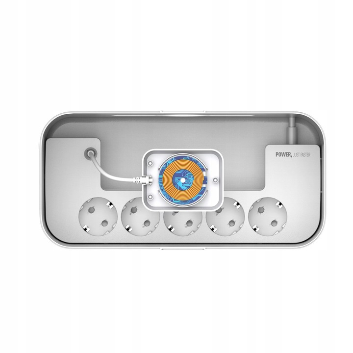 Ładowarka Listwa Zasilacz Organizer Kabli USB QI