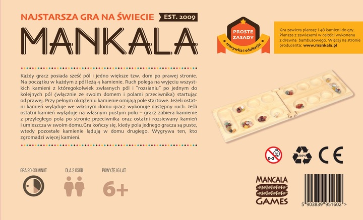 MANKALA - GRA LOGICZNA (KALAHA) - KOLOROWE KAMIENIE PÓŁSZLACHETNE! NOWOŚĆ!!