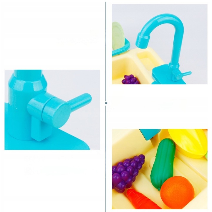 ZLEWOZMYWAK ZLEW DLA DZIECI DO MYCIA NACZYŃ ZABAWKA FUNKCJA PUSZCZANIA WODY