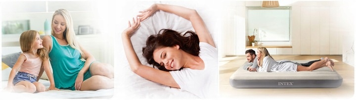 Materac z zagłówkiem INTEX 64448 pompka 230V