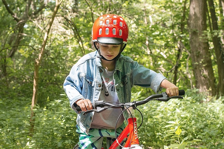 Kask rowerowy dziecięcy woom Kids czerwony S 50-53 cm