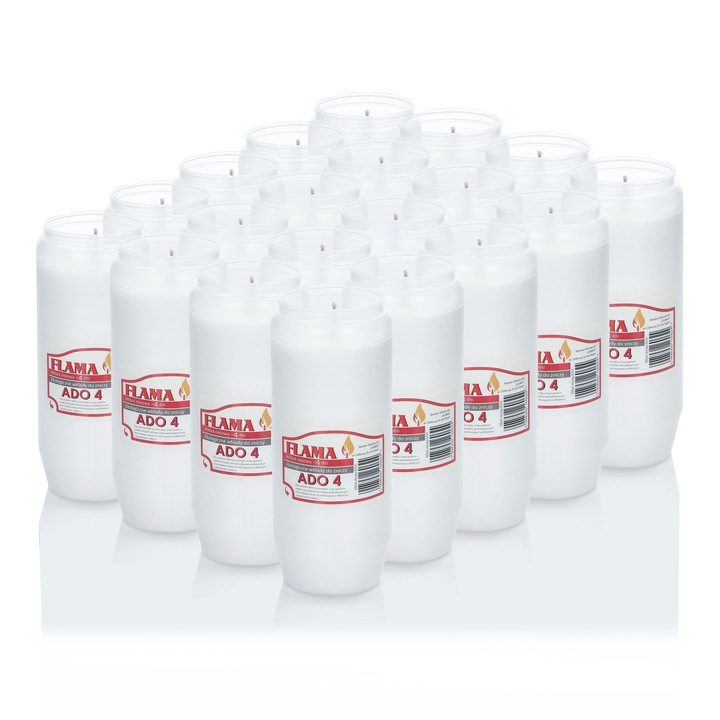 Wkłady do zniczy Olejowe - 4 dni - 96h- FLAMA 20 szt.