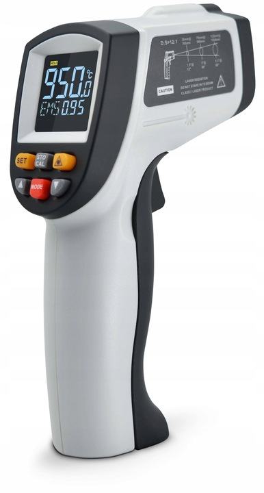 PIROMETR TERMOMETR LASEROWY BEZDOTYKOWY NA PODCZERWIEŃ EMISYJNOŚĆ -50 +950°