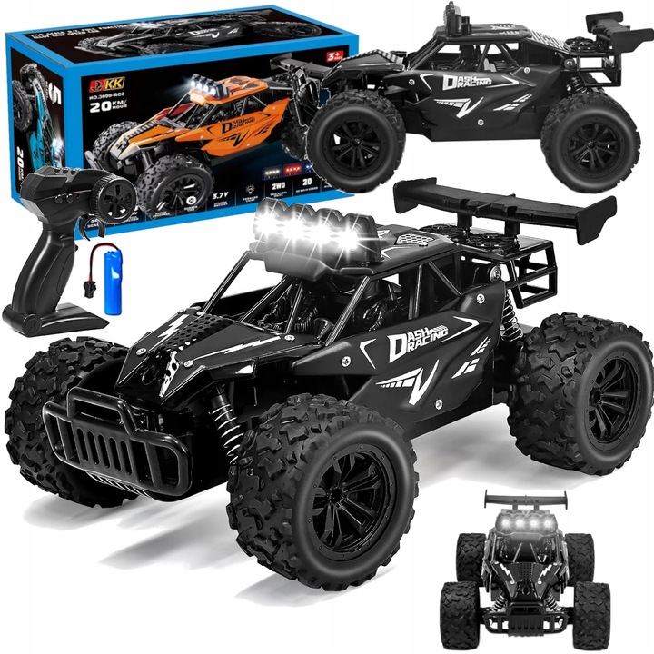 SAMOCHÓD ZDALNIE STEROWANY AUTO TERENOWE RC AUTKO PILOT LED ZABAWKA PREZENT
