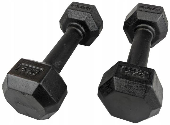 ŻELIWNA HANTLA HEXAGONALNA HEX 2x5 KG ZESTAW
