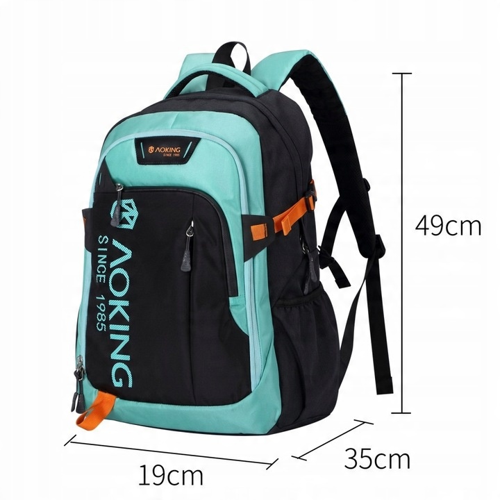 wszechstronny plecak miejski 27L zielony AOKING - idealny na codzienne