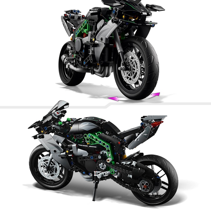 Lego Technic Motocykl Kawasaki Ninja H2R 42170 Zestaw Klocki i Ebook 4w1