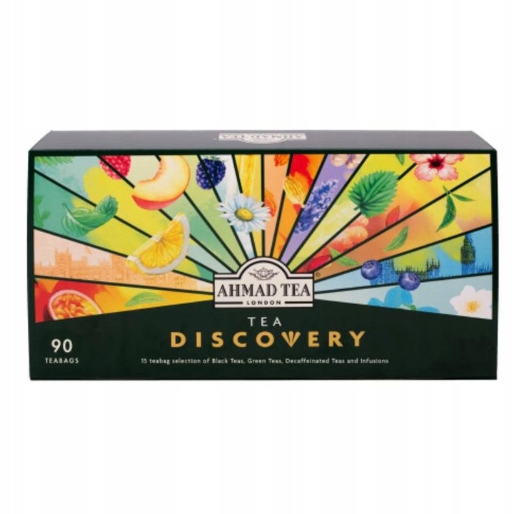 AHMAD Tea Discovery Set 90 torebek 15 smaków czarnych zielonych owoców