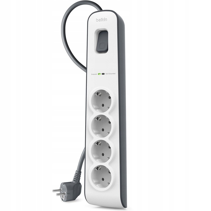 Belkin Listwa antyprzepięciowa do 525J 4x AC Schuko, z kablem 2m BSV400VF2M